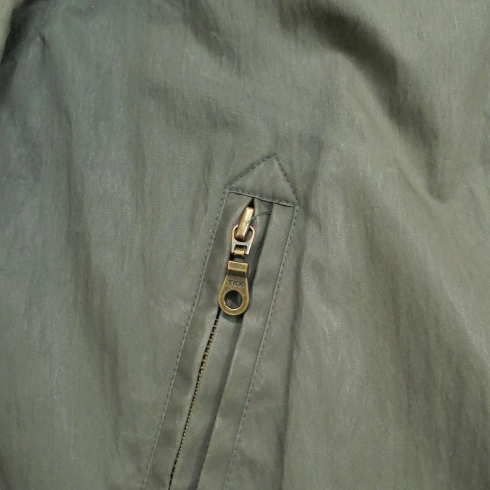 Chaqueta de Colección Orvis Para Hombres 2XL Verde Lana Envejecida Forrada Exterior Bombardero Foto 3 de 4