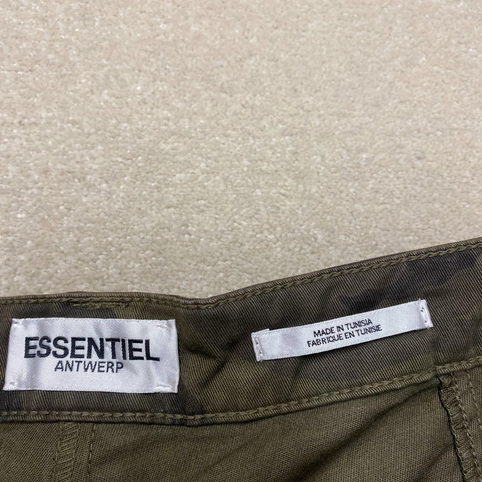 Pantalón cargo Essentiel Amberes para mujer Reino Unido 12 verde camuflaje UE 40 Tom Jerry Foto 4 de 4