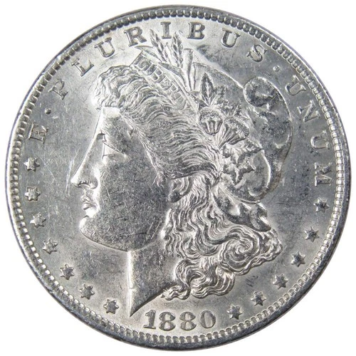 1880 O Morgan Dollar AU About Uncirculated 90% Silver $1 US Coin Collectible