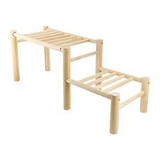 Chicken Coop Perch Stand Wooden Habitat Decor Easy to Assemble Standing Rack