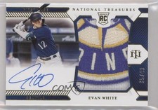 2021 Panini National Treasures Gold 38/49 Evan White #173 Auto 0q3g