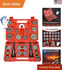Comprehensive 24pc Brake Caliper Tool Set with Dual Thrust Bolts & Storage Case