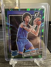 2023 Donruss Rated Rookies#233 Dereck Lively II Green Laser Holo Dallas