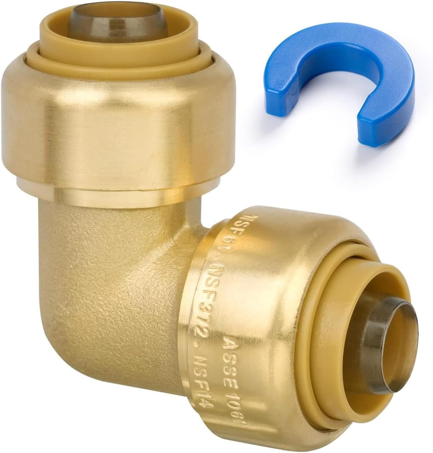 1/2" 90 Degree Elbow Pushfit Brass Plumbing Fitting for PEX Copper CPVC
