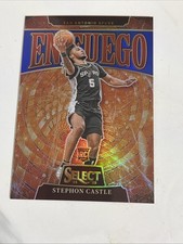 2024-25 Panini Select - En Fuego Stephon Castle #15 Red /75 Spurs