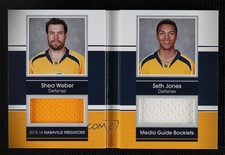 2015-16 SP Game-Used Media Guide Booklets 22/65 Shea Weber Seth Jones HOF 0c3
