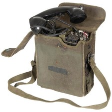 US Army Feldtelefon EE-8 Militär Armee Telefon Fernsprecher mit Tasche WW2