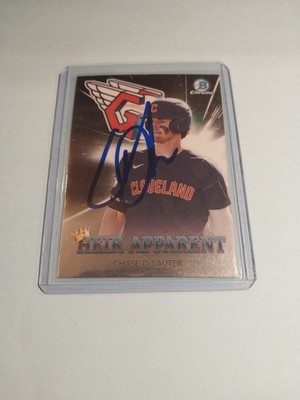 Chase DeLauter 2022 Bowman Heir Apparent IP Signed Card Auto Cleveland Guardians