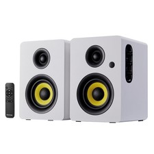 Sanyun SW206 80W Active Bookshelf Speakers Studio Monitor HiFi White
