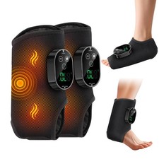 2Pack Cordless Heated Foot Massager for Neuropathy Ankle Heating Pad
