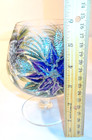 4 pc set Oversize Vase Brandy sniffer vase candle holder HandPainted Purple blue — photo 10