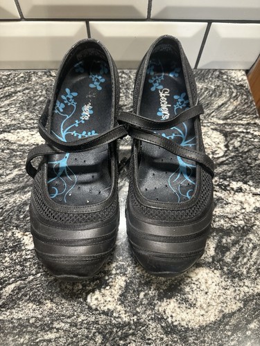 Skechers Mary Janes Shoes Memory Foam Comfort Black Women’s Size 9.5