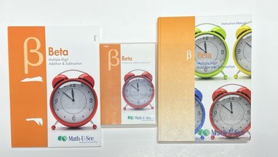 Math-U-See Beta Set Instruction Manual, Tests, And DVD  Homeschool math Demme