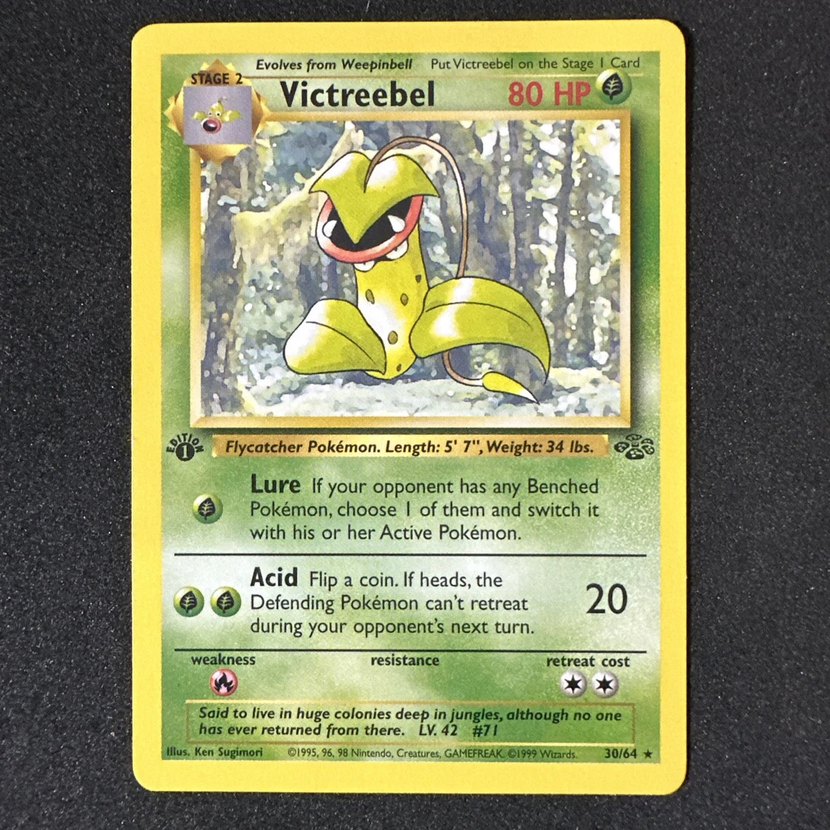 Pokémon TCG Jungle Rare 1st Edition Individual Trading Card Games