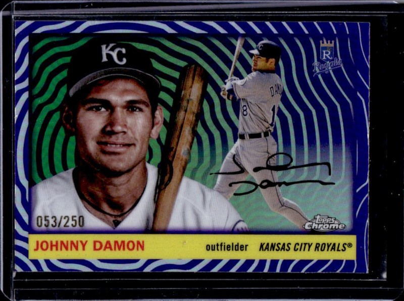 2025 Topps Chrome Platinum Johnny Damon Vibrations Refractor #/250 Royals