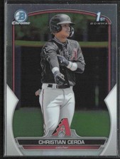 2023-24 Topps Bowman Chrome Christian Cerda BCP-56 Chrome Prospects 1st