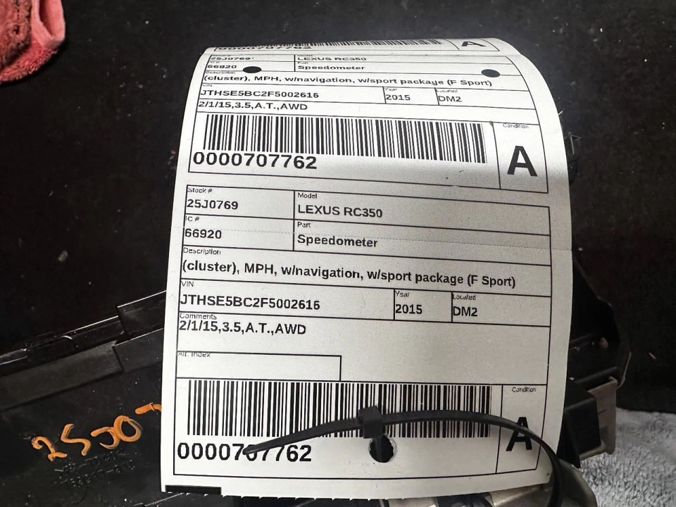 Velocímetro Cluster MPH con navegación F Sport se adapta a 15-17 LEXUS RC350 2050067 Foto 4 de 4