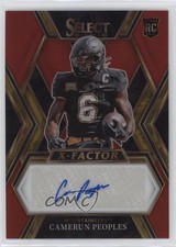 2023 Select Draft Picks X-Factor Signatures Red Prizm Camerun Peoples Auto 18wa