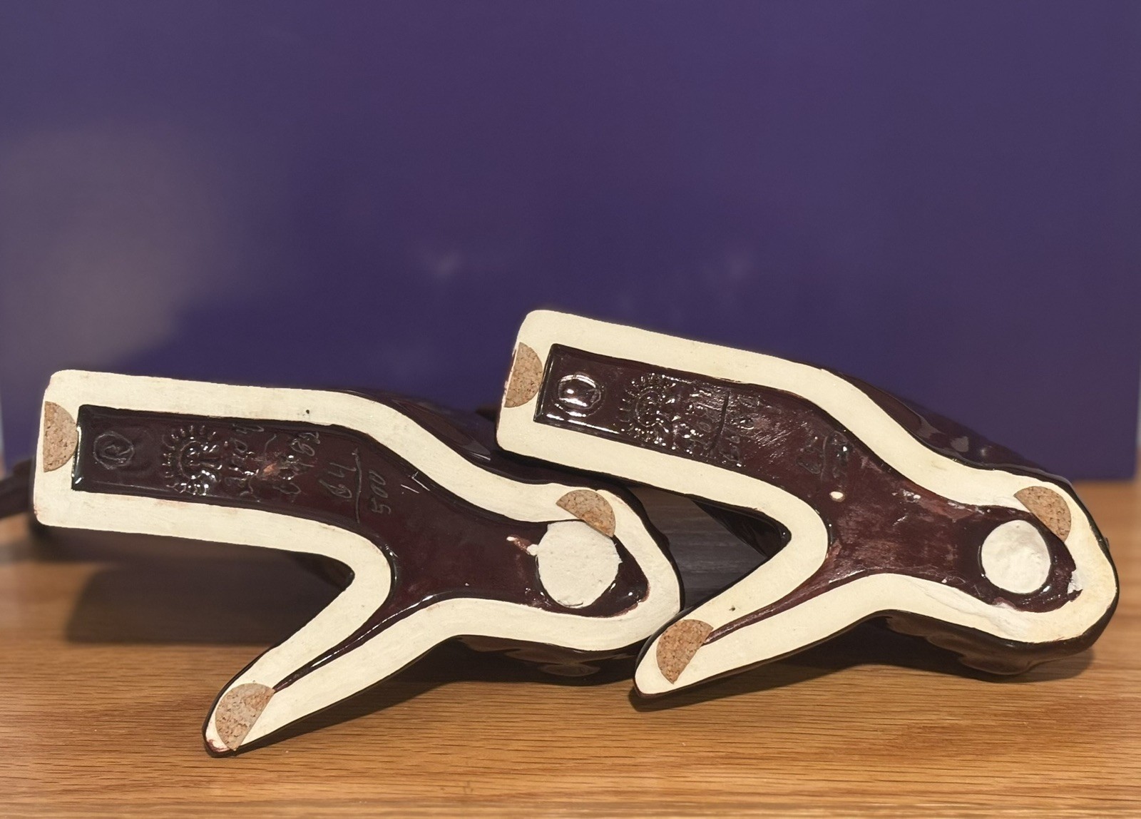 Rare Rookwood Pottery Koi Fish Bookends By Louise Abel—Brown