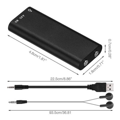 Big Sale 16GB Mini Voice Recorder Auto Start/Stop MP3 USB Meetings Record Hidden