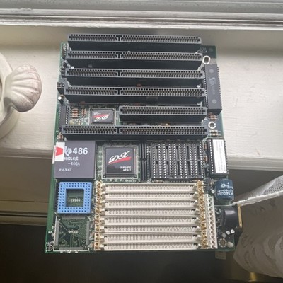 M326 V5.5 AT Socket 3 Intel 486 Motherboard ISA PCI 8x FPM IDE Video parts