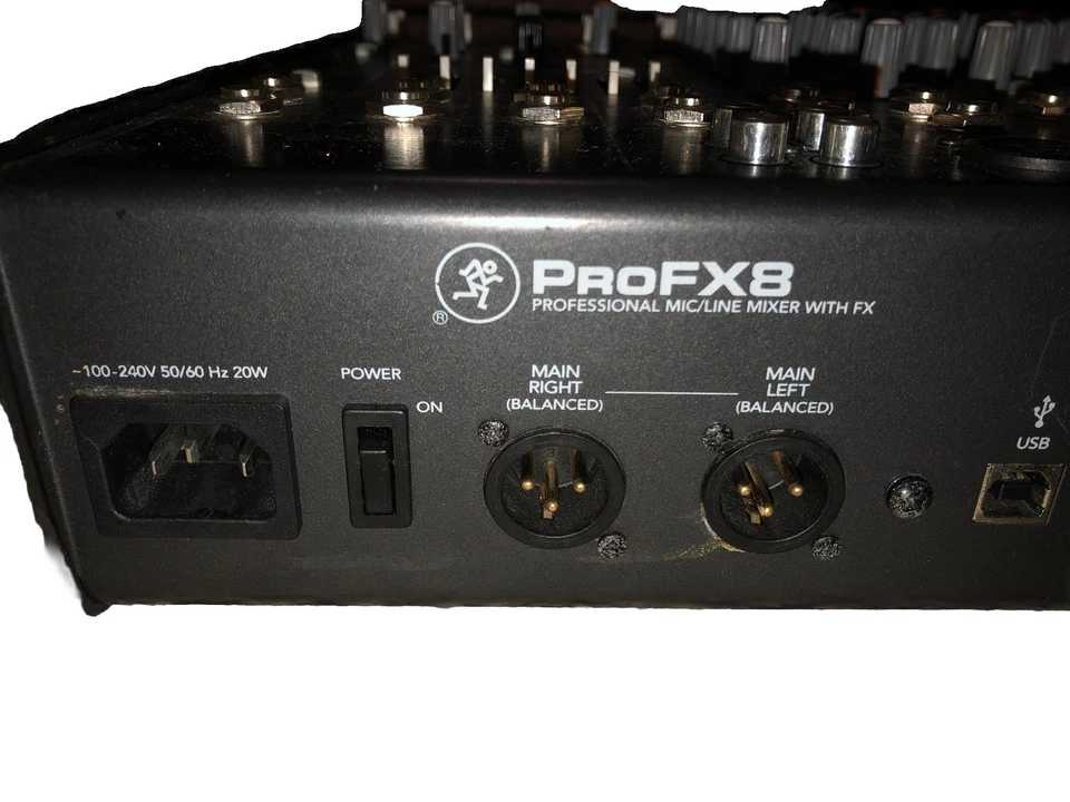 Mackie PROFX8 8-Channel Professional Effects Mixer *works But Gets Hot Sometimes - Image 3 of 4