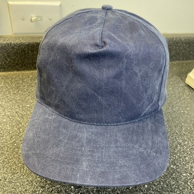 Vintage Blank Trucker Hat Cap Snapback NWOT Blue Head Shots By KC Caps