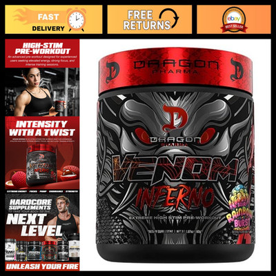 Extreme High-Stim Pre-Workout Powder, Explosive Energy & Focus, 40 Servings, Sou