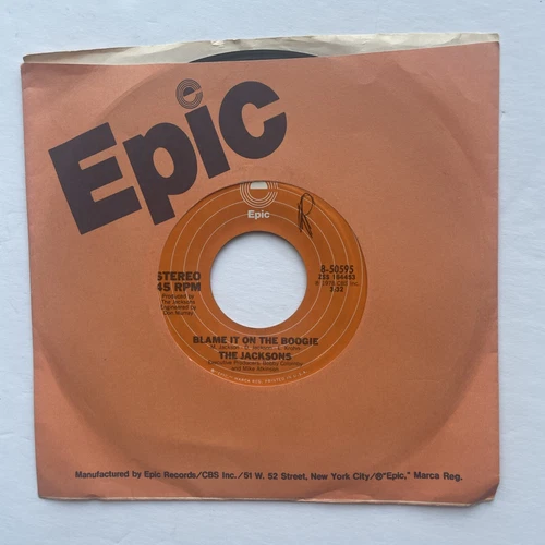 THE JACKSONS Blame It On The Boogie 45RPM 1978 Epic 8-50595 Michael Jackson 5 NM