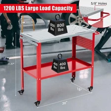 Movable Welding Table 36"x18" 1200lb Welding Workbench Table Portable Work Bench