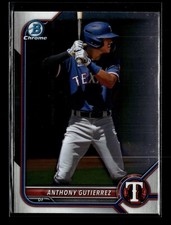 ANTHONY GUTIERREZ ⚾ 2022 Bowman Chrome Draft #BDC-110 Texas Rangers