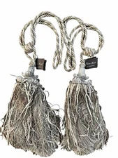 Pair of New Vatican Homes Wind Pagoda tie back GREY MI