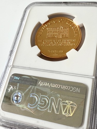 Liberia - 25 Dollar Gold - 1970 B - Tubman - 75th Birthday - NGC PF65 UCAM - Picture 2 of 4