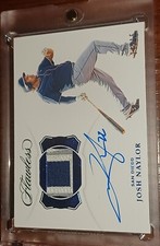2019 Flawless Patch Autographs Sapphire #19 Josh Naylor Padres/Guardians SSP /15