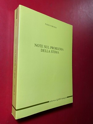 Paolo PARUOLO - HINWEISE ZUM PROBLEM DER SCHÄTZUNG Ed. Club (1992) Buch