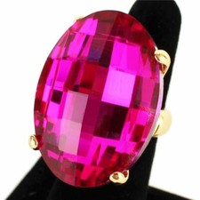 Fuchsia Fashion Crystal Stretch Ring