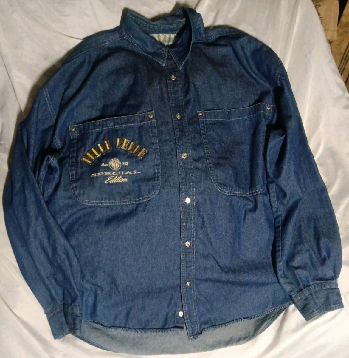 Vintage Pelle Pelle Denim Shirt Men