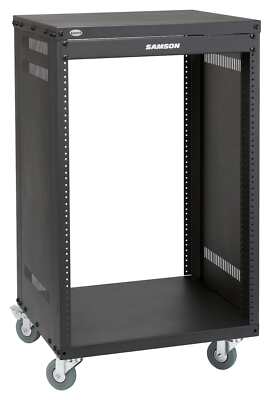 Samson SRK16 Rack Case Live Studio 19'' 16HE Stahl Rollen US EU Effekte Schwarz
