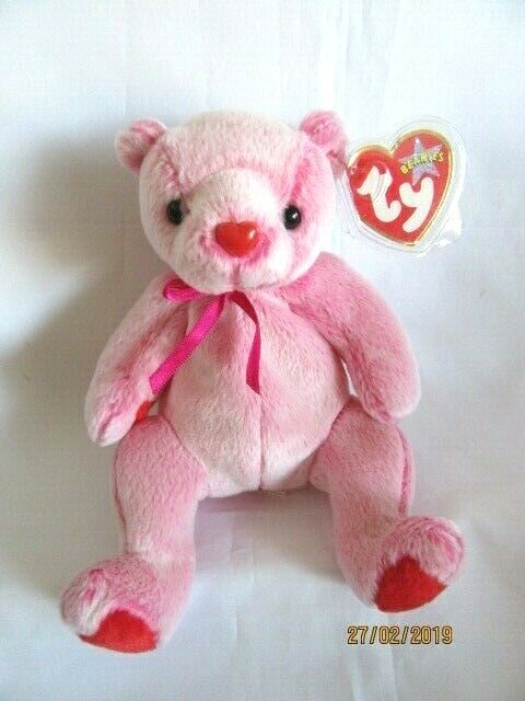 TY BEANIE BABY BEAR ROMANCE - MINT - RETIRED WITH TAGS