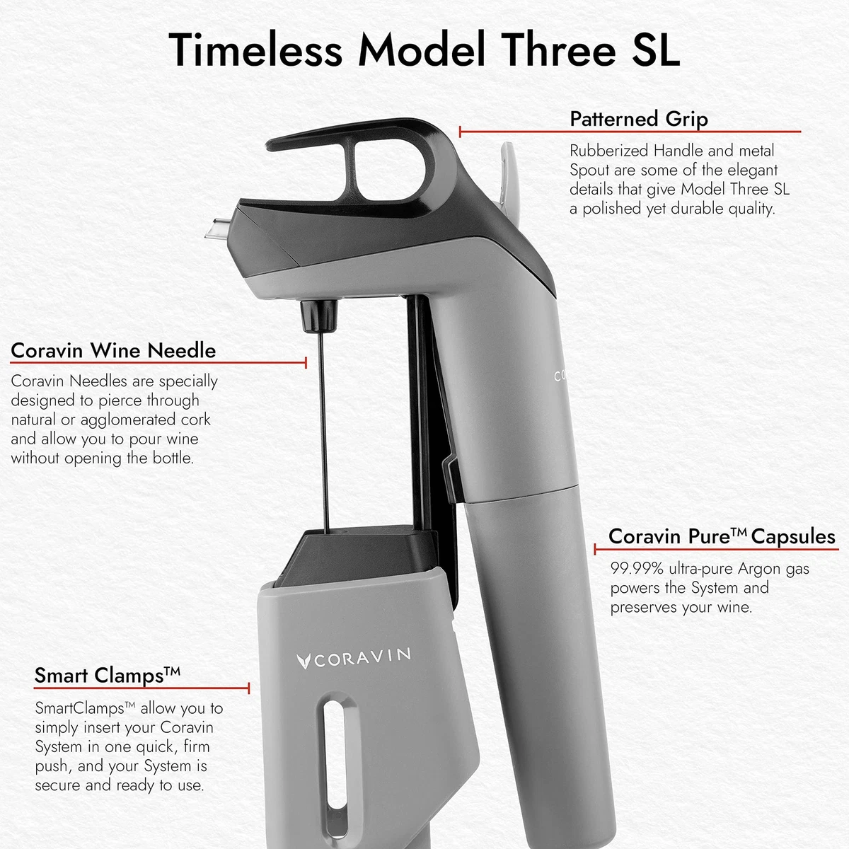 Coravin Timeless Three SL Wine-by-the-Glass-System - Wine Saver