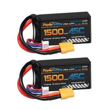 Powerhobby 3S 11.1V 1500mAh 45C Lipo Battery with XT60 Connector 3-Cell 2 Pack
