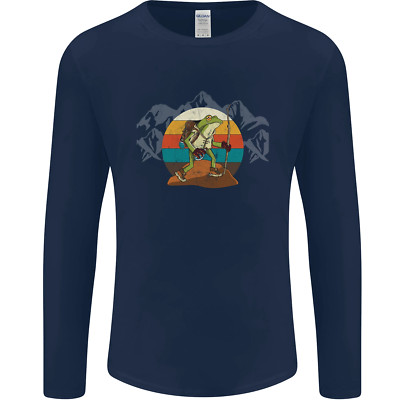 Ein Frosch Wandern in den Bergen Trekking Herren Langarmshirt