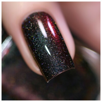 ILNP Eclipse (H) - Black to Red Holographic Ultra Chrome Nail Polish