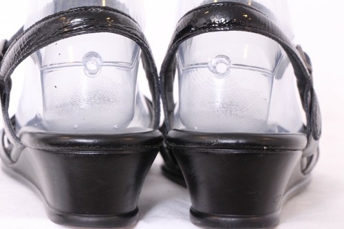 SAS Tripad Black Patent Leather Strappy Slingback Sandals Shoes Women's 9.5 S - Picture 3 of 9