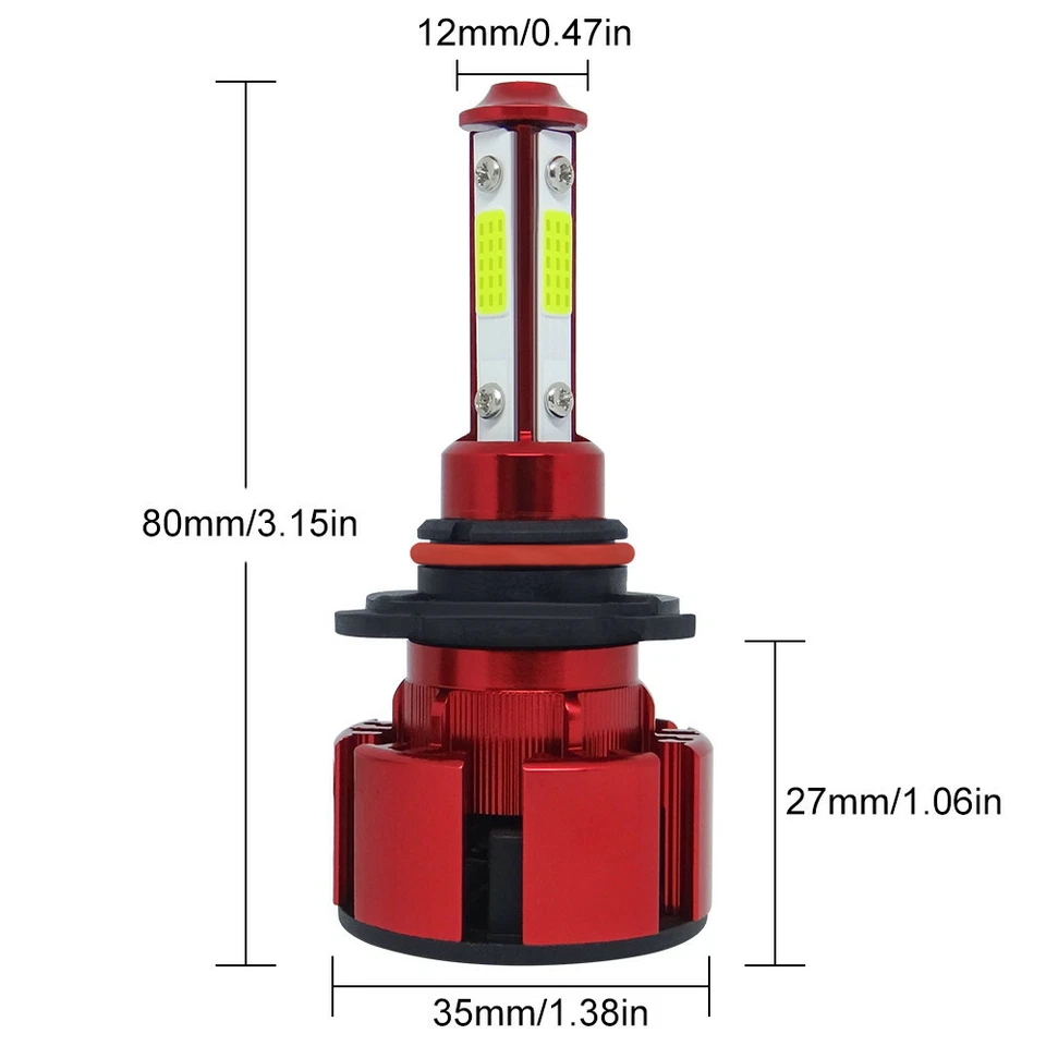 9005 9006 H11 Combo LED Headlight Fog Kits Bulb 6000K White High Low Beam Bulbs Foto 3 de 4