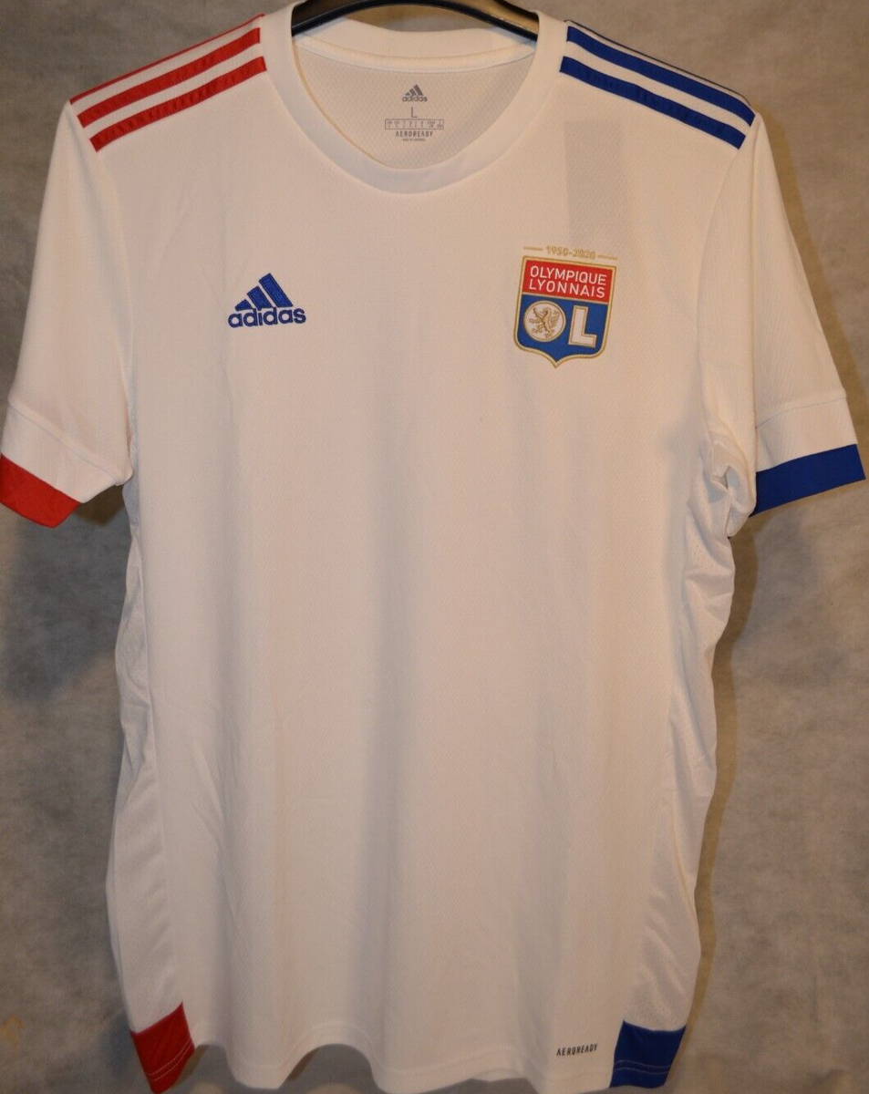 Adidas Olympique Lyonnais Soccer Jersey Short Sleeve Size