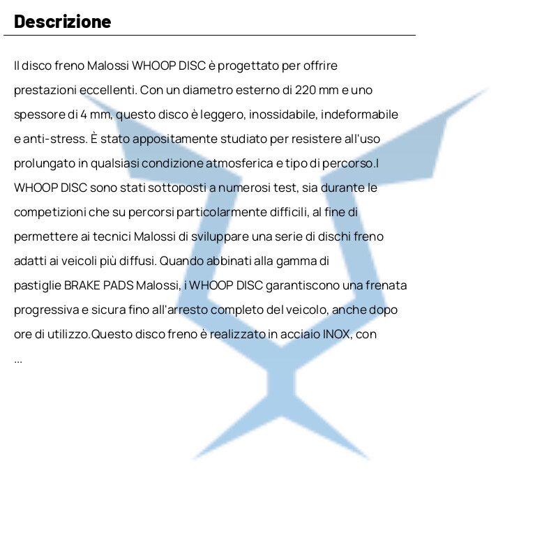 2004-2006 Malossi WHOOP D 220 MALAGUTI 200 Phantom Max Brake Disc