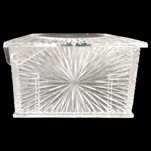 Vintage Lucite Jewelry Box Starburst Trinket Mirror 70s Clear Flowers Butterfly - Picture 11 of 17