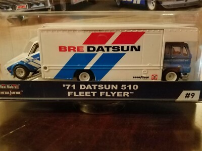 Hot Wheels 2019 Team Transport '71 Datsun 510 BRE Fleet Flyer #9