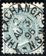 Australia States NSW QV Stamp Halfpenny ½d *THE EXCHANGE* 1896 CDS Used XBLUE145